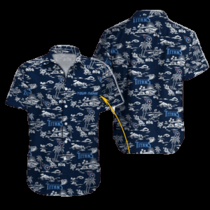 Personalized Tennessee Titans Island Sketch Hawaiian Shirt