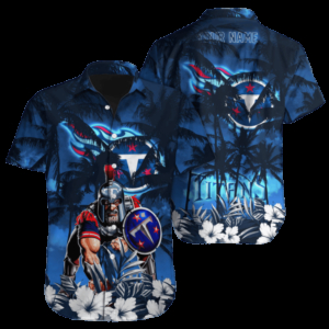 Personalized Tennessee Titans Night Shield Hawaiian Shirt