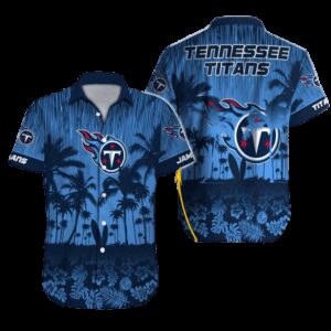 Personalized Tennessee Titans Palm Horizon Hawaiian Shirt