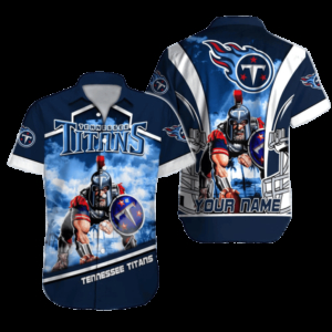 Personalized Tennessee Titans Sky Shield Hawaiian Shirt