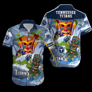 Personalized Tennessee Titans Tiki Wave Hawaiian Shirt