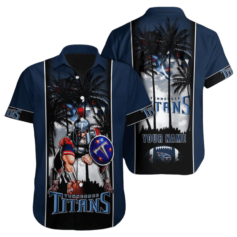 Personalized Tennessee Titans Tropical Warrior Hawaiian Shirt Personalized Tennessee Titans Tropical Warrior Hawaiian Shirt