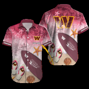 Personalized Washington Commanders Beach Vibes Hawaiian Shirt