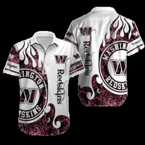 Personalized Washington Commanders Inferno Crest Hawaiian Shirt