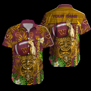 Personalized Washington Commanders Jungle Spirit Hawaiian Shirt