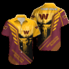 Personalized Washington Commanders Skull Emblem Hawaiian Shirt