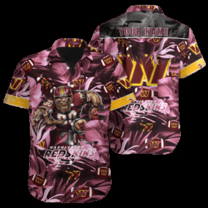 Personalized Washington Commanders Tropical Clash Hawaiian Shirt