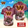 Personalized Washington Commanders Warrior Charge Hawaiian Shirt