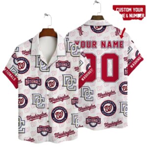 Personalized Washington Nationals Tropic Heat Hawaiian Shirt