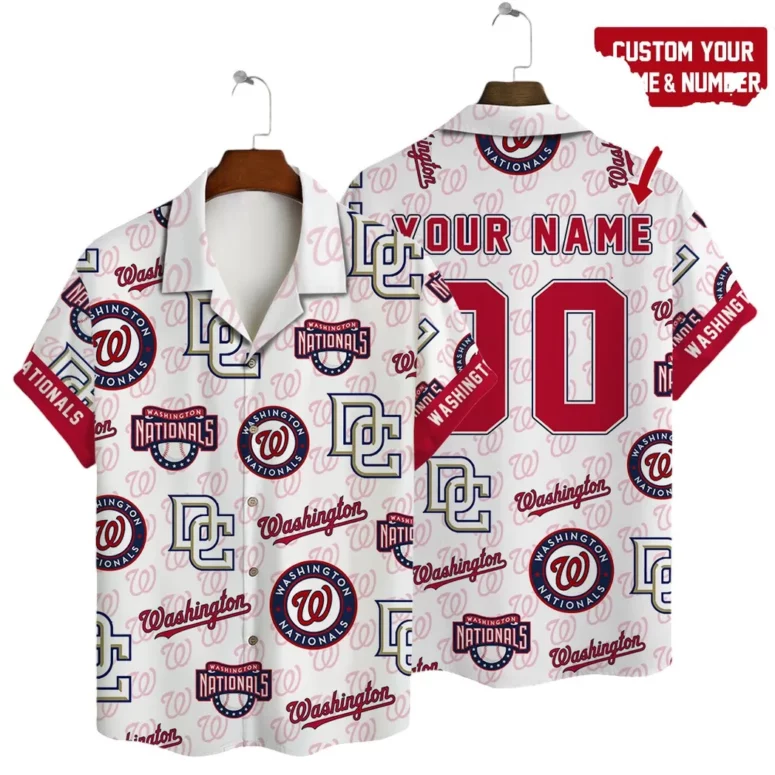 Personalized Washington Nationals Tropic Heat Hawaiian Shirt Personalized Washington Nationals Tropic Heat Hawaiian Shirt
