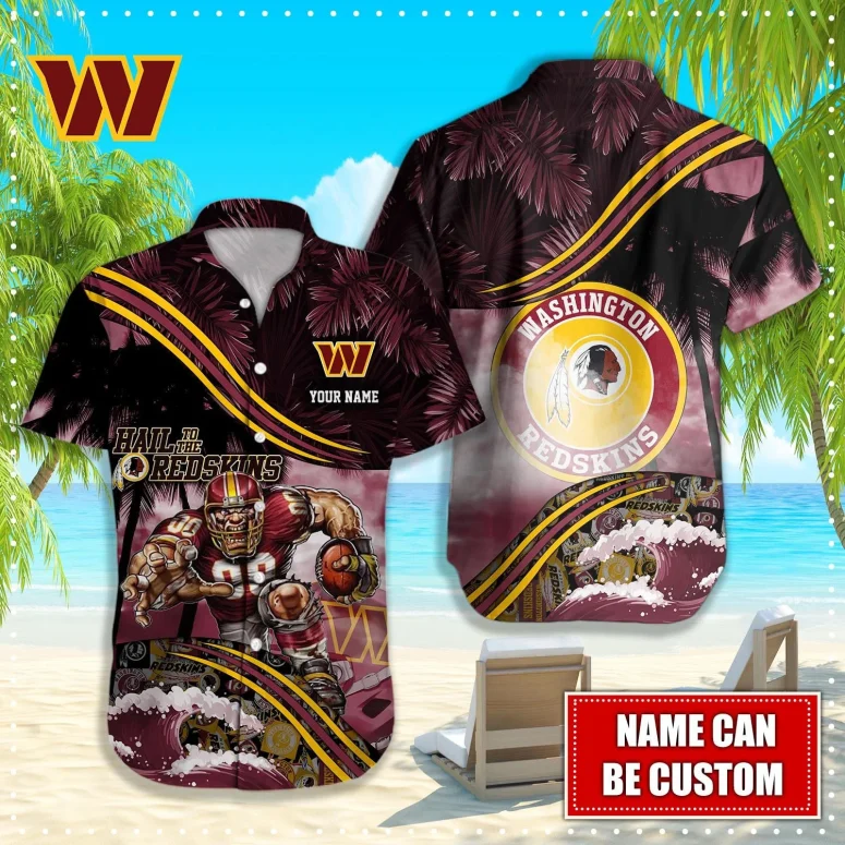 Personalized Washington Redskins Wave Defender Hawaiian Shirt Personalized Washington Redskins Wave Defender Hawaiian Shirt