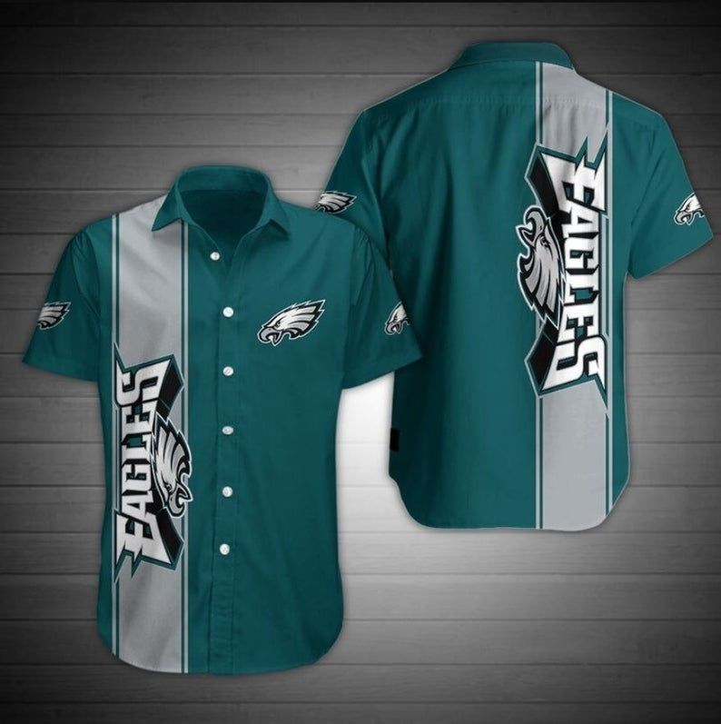 Philadelphia Eagles Basic V15 NFL Football Team Hawaiian Shirt Philadelphia Eagles Basic V15 NFL Football Team Hawaiian Shirt