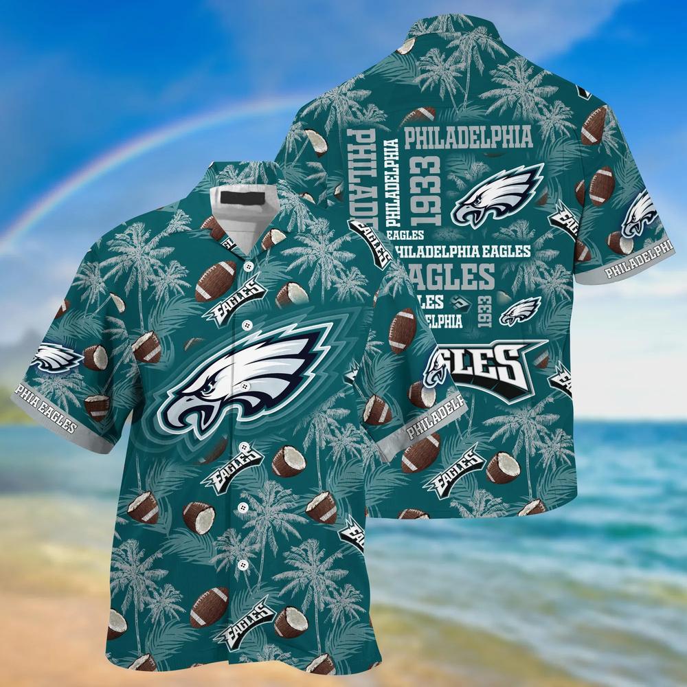 Philadelphia Eagles Basic V4 NFL Football Team Hawaiian Shirt Philadelphia Eagles Basic V4 NFL Football Team Hawaiian Shirt