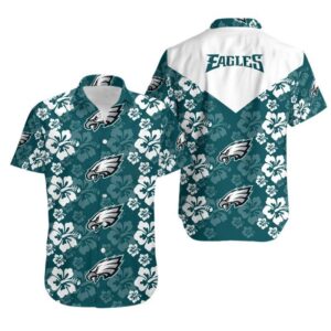 Philadelphia Eagles Blooming Pattern NFL Football Team Hawaiian Shirt