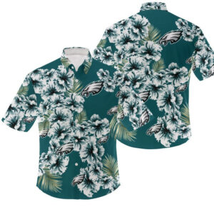 Philadelphia Eagles Blossom Pattern NFL Football Team Hawaiian Shirt