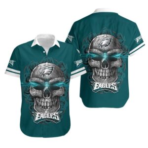 Philadelphia Eagles Calavera NFL Football Team Hawaiian Shirt