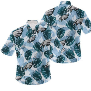 Philadelphia Eagles Coconut Leaves NFL Football Team Hawaiian Shirt
