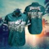 Philadelphia Eagles Coconut Tree Leaves NFL Football Team Hawaiian Shirt