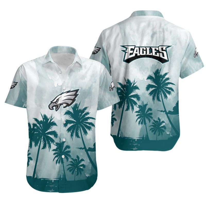Philadelphia Eagles Coconut Trees NFL Football Team Hawaiian Shirt Philadelphia Eagles Coconut Trees NFL Football Team Hawaiian Shirt