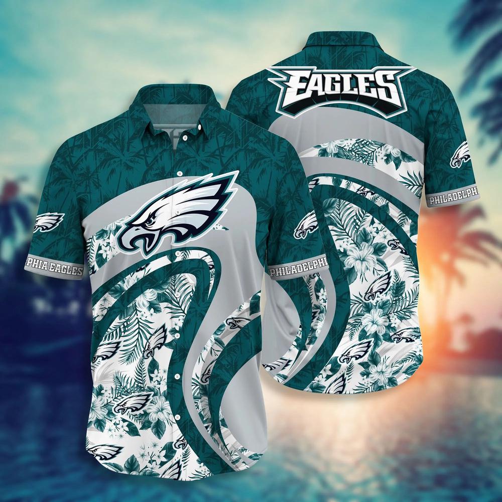Philadelphia Eagles Curve NFL Football Team Hawaiian Shirt Philadelphia Eagles Curve NFL Football Team Hawaiian Shirt