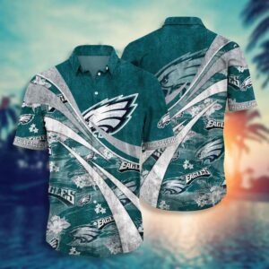 Philadelphia Eagles Curve V2 NFL Football Team Hawaiian Shirt