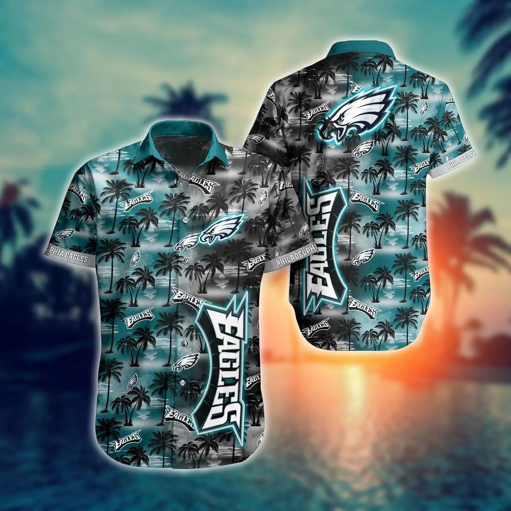 Philadelphia Eagles Day and Night NFL Football Team Hawaiian Shirt Philadelphia Eagles Day and Night NFL Football Team Hawaiian Shirt