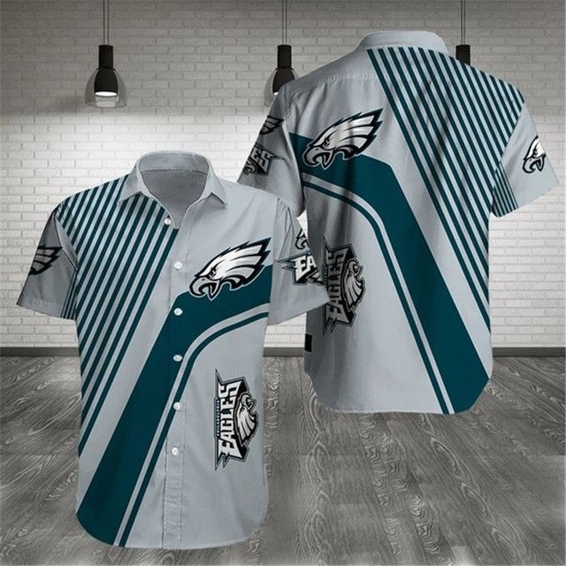 Philadelphia Eagles Geometry NFL Football Team Hawaiian Shirt Philadelphia Eagles Geometry NFL Football Team Hawaiian Shirt