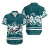 Philadelphia Eagles Hibiscus Flowers NFL Football Team Hawaiian Shirt