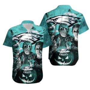 Philadelphia Eagles Horror Characters NFL Football Team Hawaiian Shirt