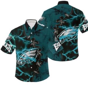 Philadelphia Eagles Lightning NFL Football Team Hawaiian Shirt