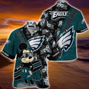 Philadelphia Eagles Mickey Mouse NFL Football Team Hawaiian Shirt