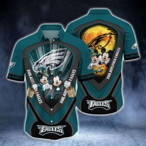 Philadelphia Eagles Mickey Mouse V2 NFL Football Team Hawaiian Shirt