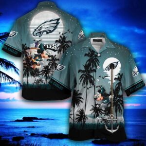 Philadelphia Eagles Mickey Mouse V3 NFL Football Team Hawaiian Shirt
