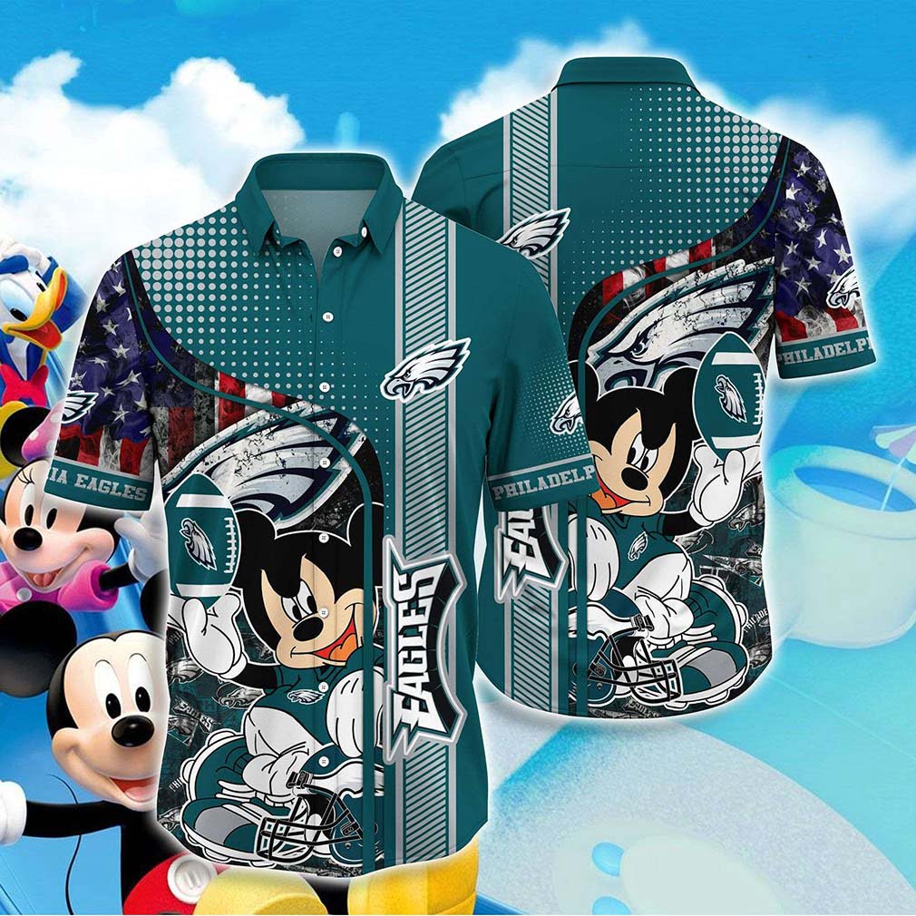 Philadelphia Eagles Mickey NFL Football Team Hawaiian Shirt Philadelphia Eagles Mickey NFL Football Team Hawaiian Shirt