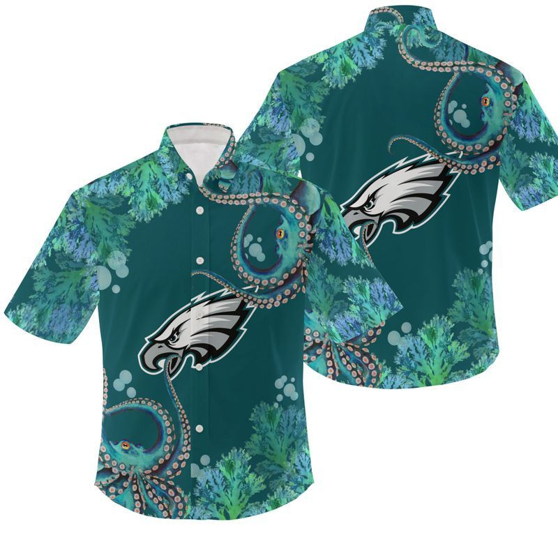 Philadelphia Eagles Octopus NFL Football Team Hawaiian Shirt Philadelphia Eagles Octopus NFL Football Team Hawaiian Shirt