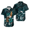 Philadelphia Eagles Skull and Flower NFL Football Team Hawaiian Shirt
