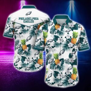 Philadelphia Eagles Tropical Pineapple NFL Football Team Hawaiian Shirt