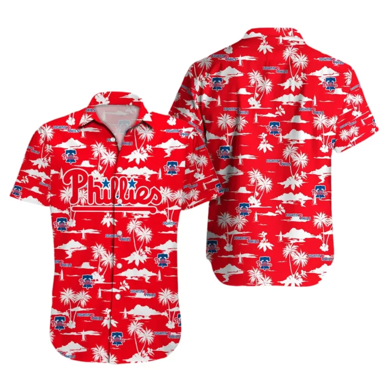 Philadelphia Phillies Coastal Breeze Hawaiian Shirt Philadelphia Phillies Coastal Breeze Hawaiian Shirt