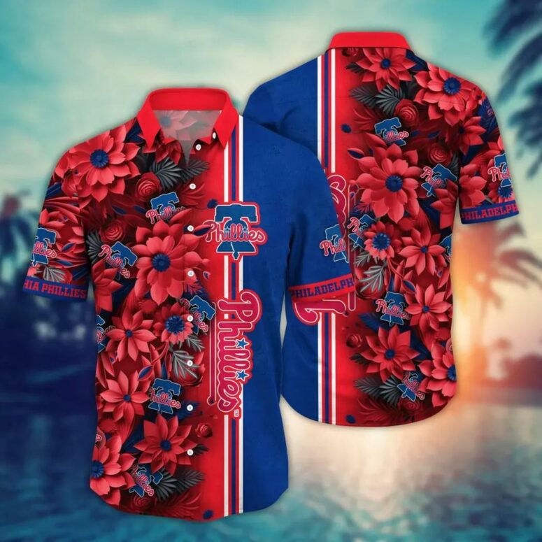 Philadelphia Phillies Floral Pride Hawaiian Shirt Philadelphia Phillies Floral Pride Hawaiian Shirt