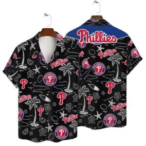 Philadelphia Phillies Island Black Hawaiian Shirt