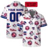 Philadelphia Phillies Personalized Name Number Fan Hawaiian Shirt