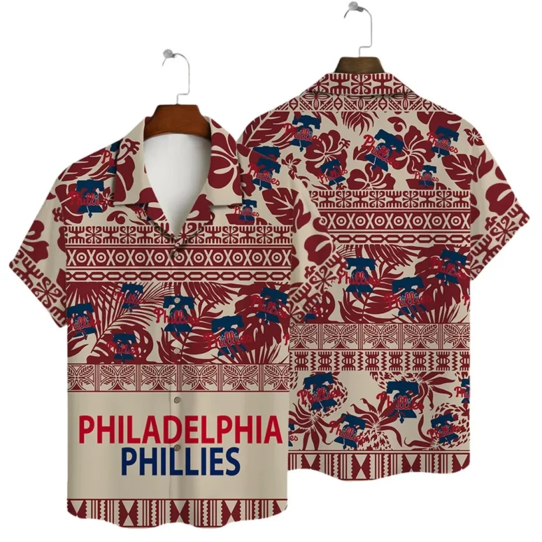 Philadelphia Phillies Tropical Floral Hawaiian Shirt Philadelphia Phillies Tropical Floral Hawaiian Shirt