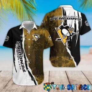 Pittsburgh Penguins Bold Strike Hawaiian Shirt