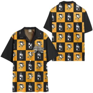 Pittsburgh Penguins Checkerboard Classic Hawaiian Shirt