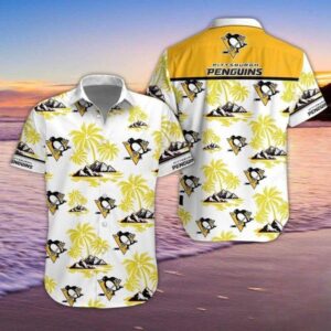 Pittsburgh Penguins Island Retreat Hawaiian Shirt