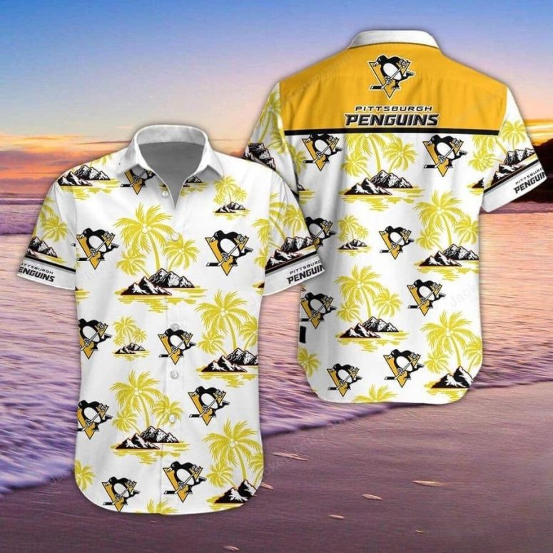 Pittsburgh Penguins Island Retreat Hawaiian Shirt Pittsburgh Penguins Island Retreat Hawaiian Shirt