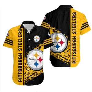 Pittsburgh Steelers Basic V4 NFL Football Team Hawaiian Shirt