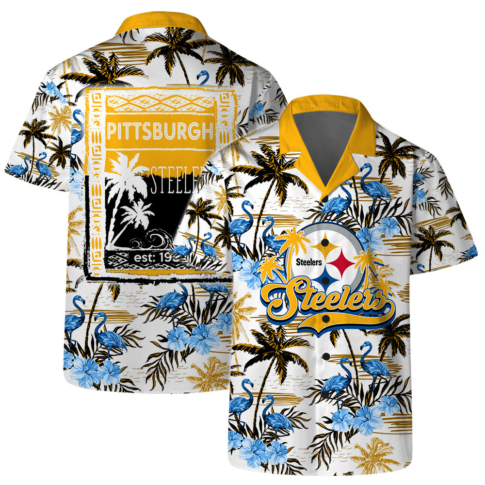 Pittsburgh Steelers Est 1933 NFL Football Team Hawaiian Shirt Pittsburgh Steelers Est 1933 NFL Football Team Hawaiian Shirt
