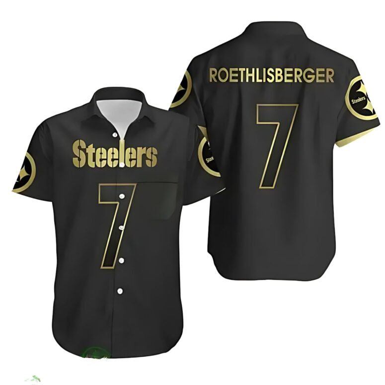 Pittsburgh Steelers Roethlisberger Gold Edition Jersey Hawaiian Shirt Pittsburgh Steelers Roethlisberger Gold Edition Jersey Hawaiian Shirt