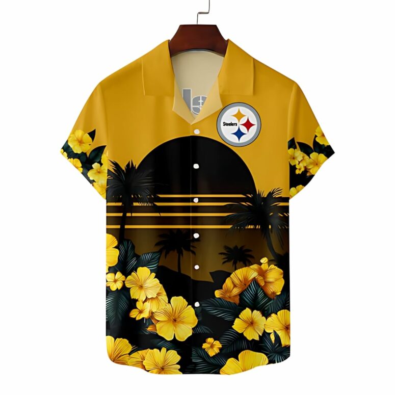 Pittsburgh Steelers Sunset Vibes Hawaiian Shirt Pittsburgh Steelers Sunset Vibes Hawaiian Shirt